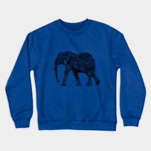 Zentangle Elephant Crewneck Sweatshirt